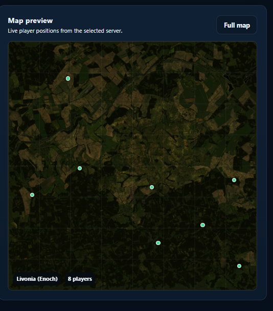 Actual GAdmin live map preview with player positions